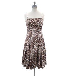JUST CAVALLI SPAGHETTI STRAP DRESS IN ANIMAL PRINT